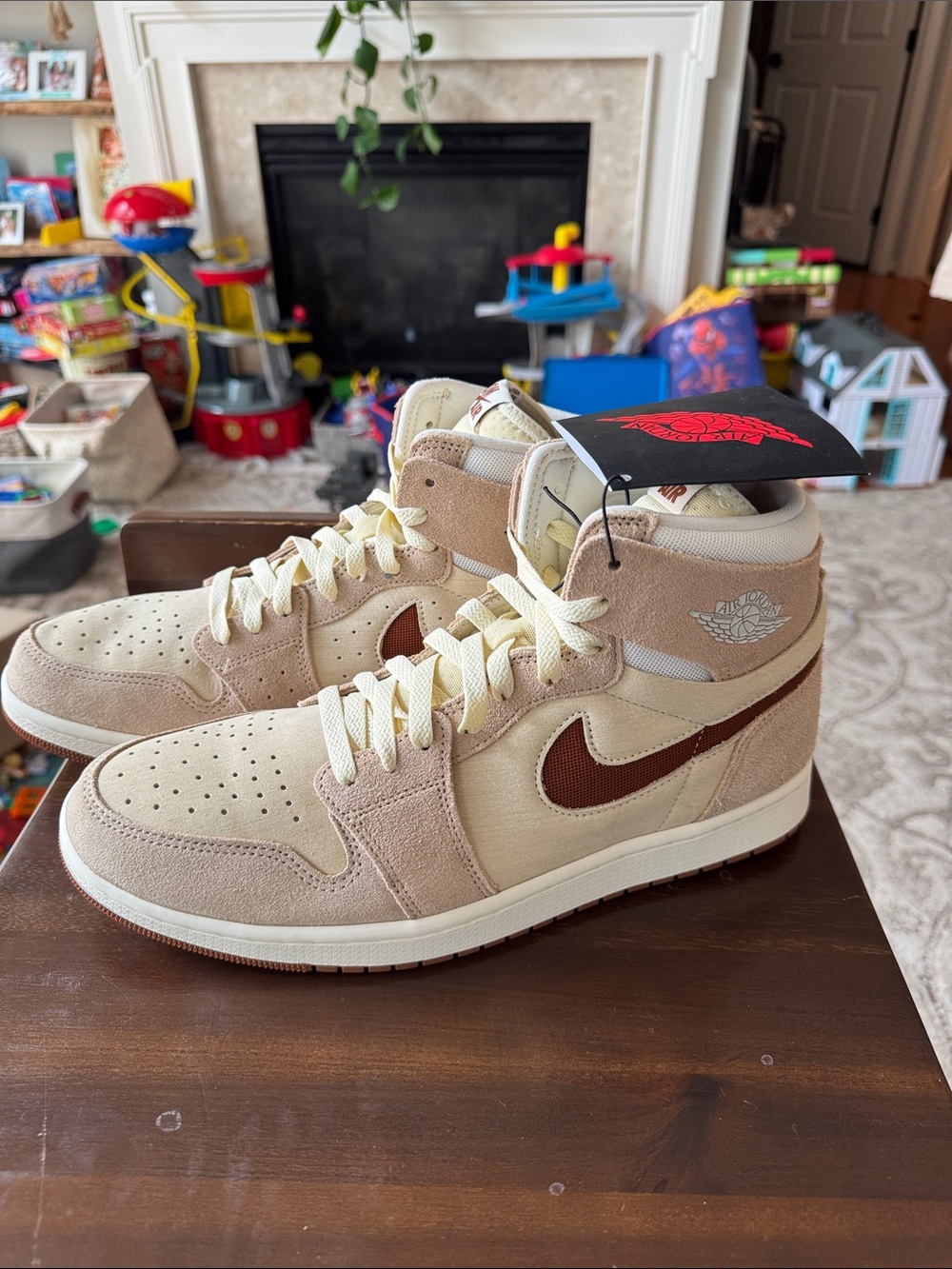 Air Jordan 1 High zoom Air Legend Coffee Men’s Sneakers - Beige & Brown